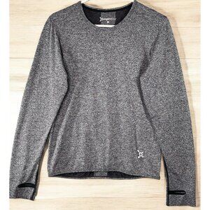 Orange Theory Women's Large Gray Athletic Pullover Top Long Sleeve Thumb Holes